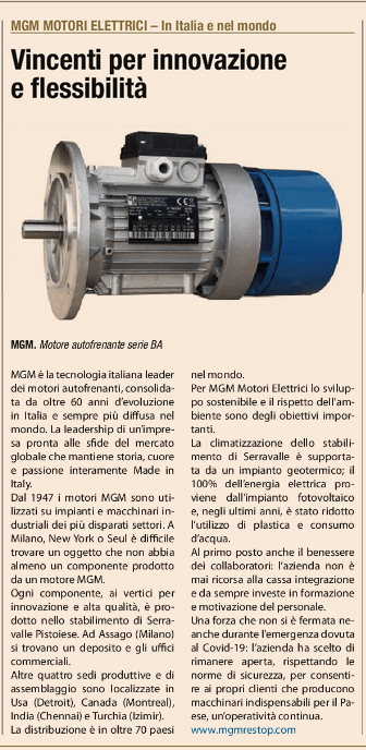 MGM sinonimo di innovazione e qualità #Il Sole 24 ore